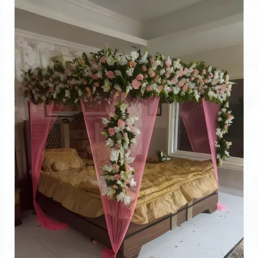 Romantic Flower Room Bed Decor