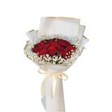 Luxury Red Roses with Baby’s Breath – Premium Bouquet