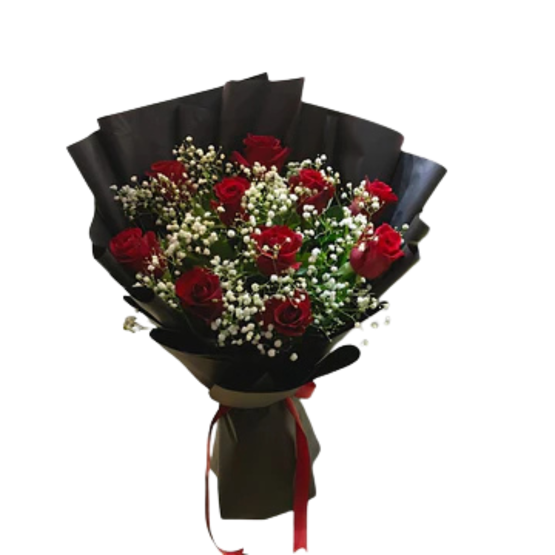 Crimson Rose Bouquet