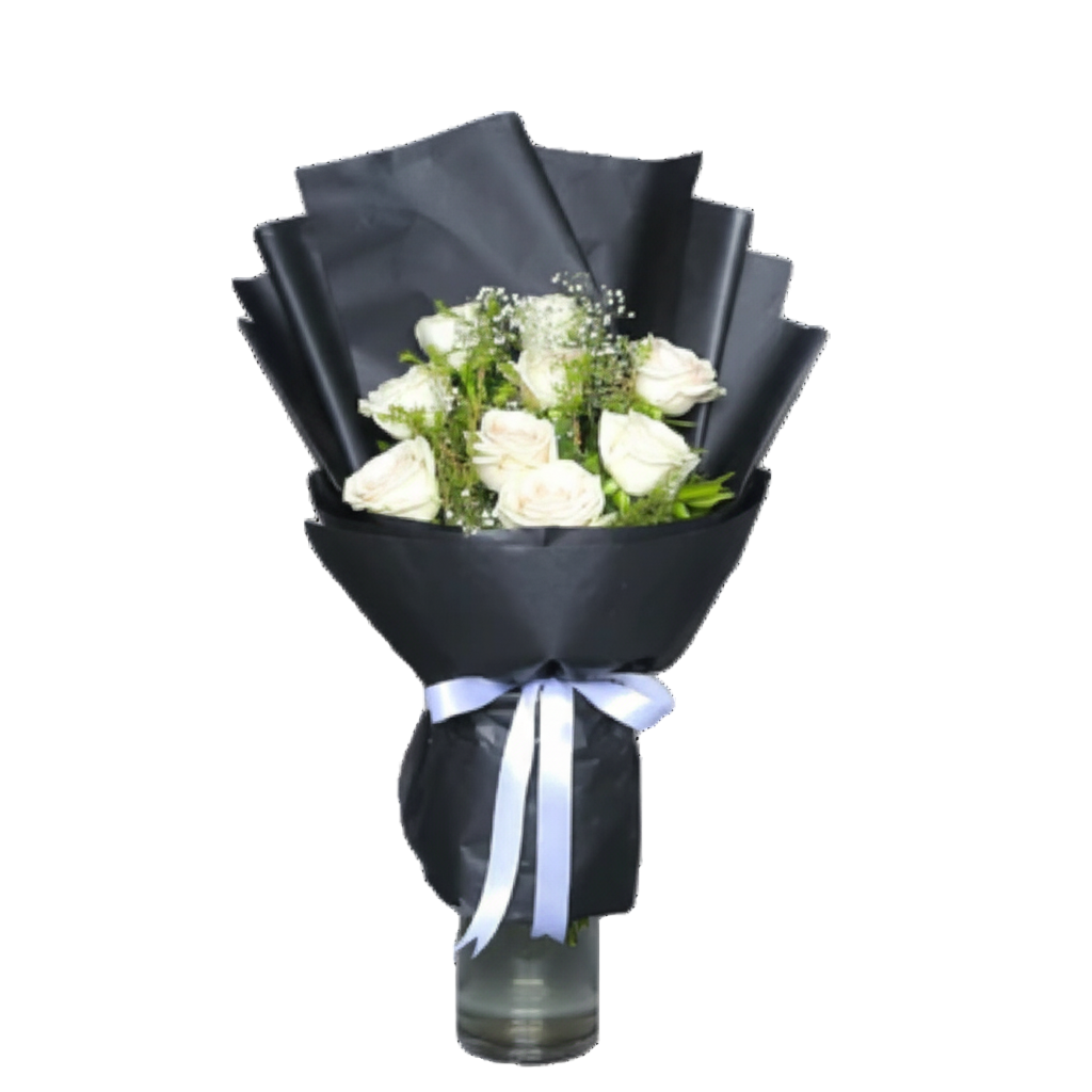 Elegant White Rose Bouquet