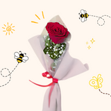 Single Red Rose Bouquet