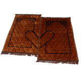 Brown velvet foam couple janamaz – premium padded prayer mat Pakistan, orthopedic prayer rug Lahore