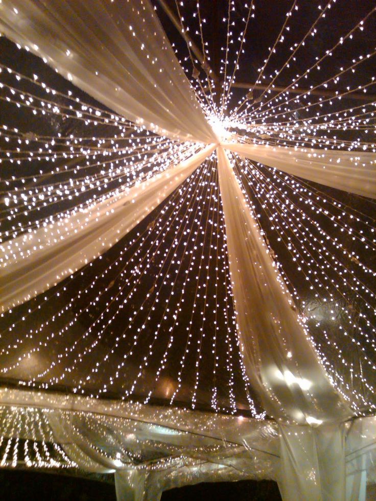 Wedding Tent Ceiling with Twinkling Lights