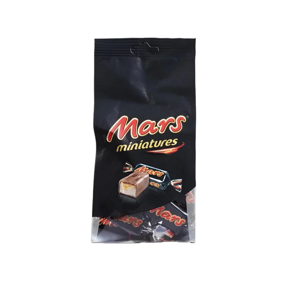 Mars Miniatures chocolate pouch with small caramel-filled bars