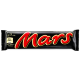 Mars chocolate bar with soft nougat and caramel filling