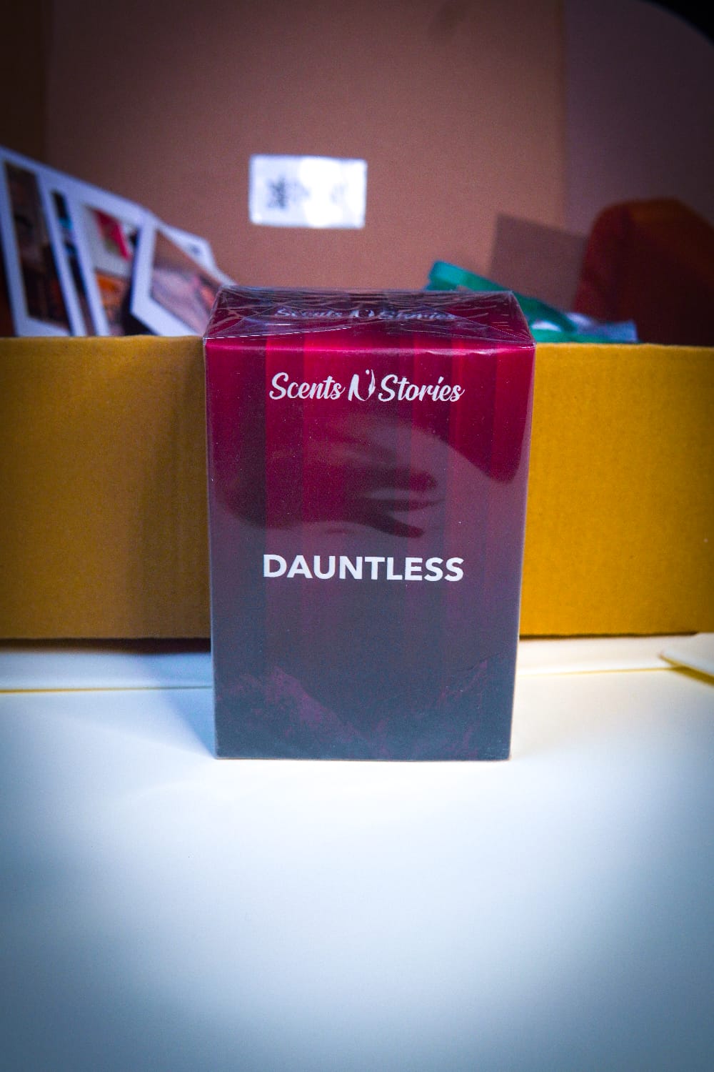 Scents N Stories Dauntless perfume featured in Eid gift box for boys