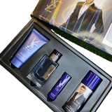 Signature men’s fragrance gift set with shower gel, perfume, pocket perfume, and body spray