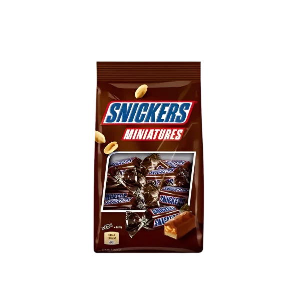Snickers Miniatures chocolate pouch with individually wrapped bars