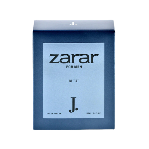 Zarar Bleu perfume gift set with signature leather wallet for men