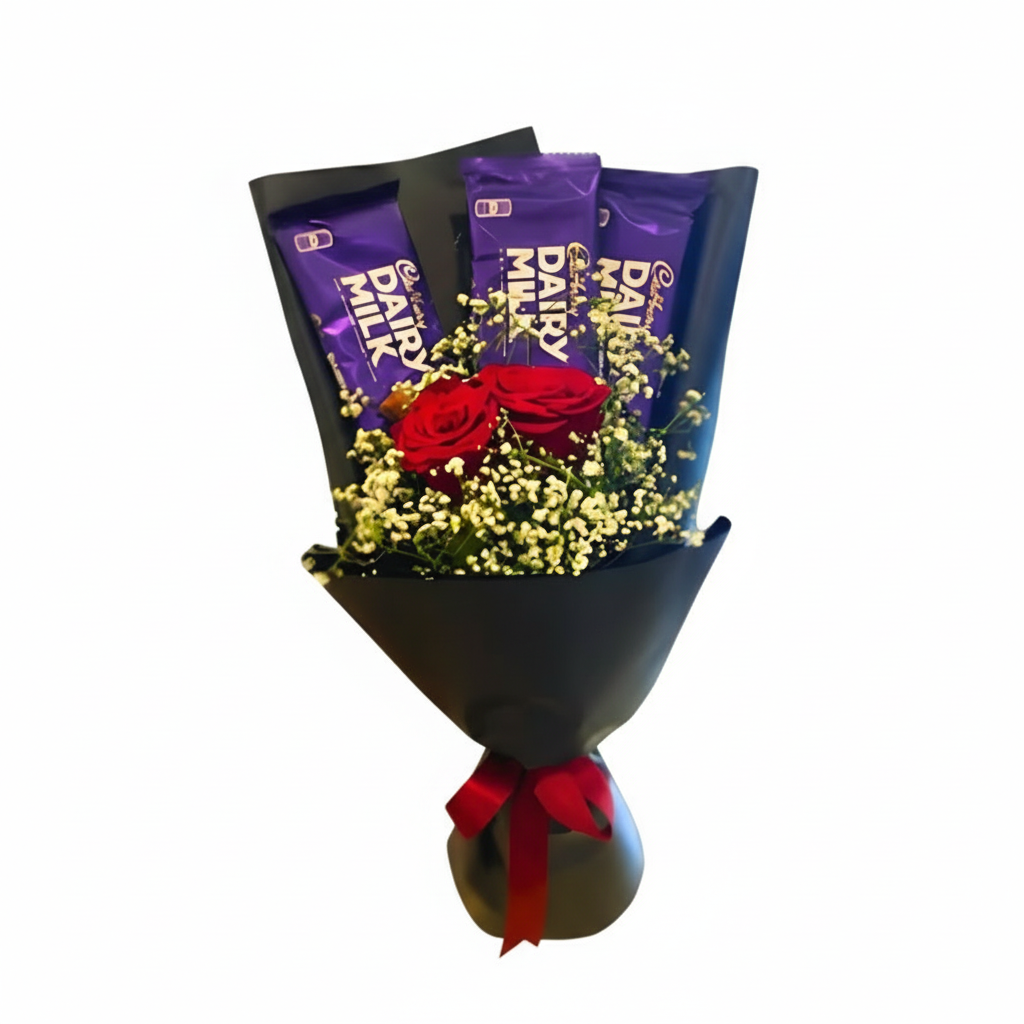 choclate and rose bouquet