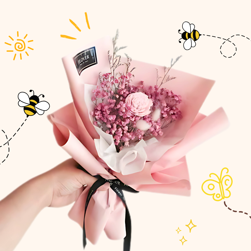 handied flower bouquet