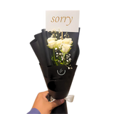 sorry Rose Bouquet with black wrapped