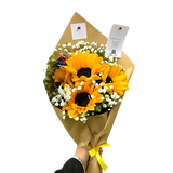 sunflowers trio bouquet